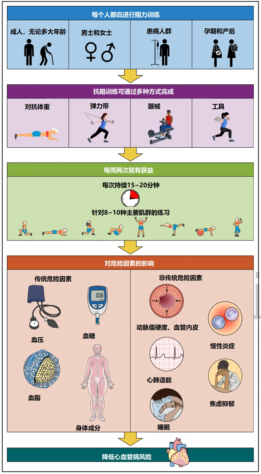 力量训练动作安排示意图